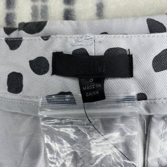 NWT ATM Animal Print Spotted Mini Carpenter Skirt Cotton Grey Black Spots 0 - Picture 11 of 13